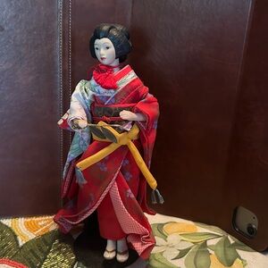 Avon Collectible Doll in Vibrant Red Kimono